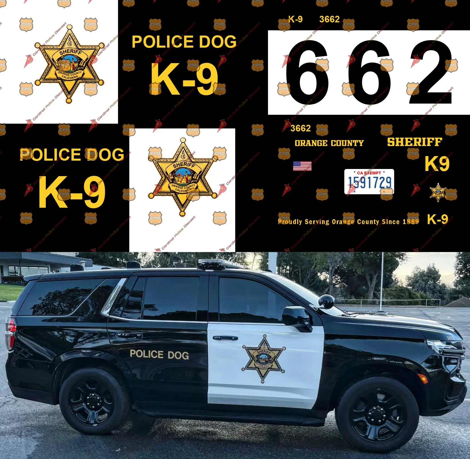 Orange County, CA Sheriff's Office — Cardinal Police Diecast